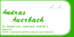 andras auerbach business card